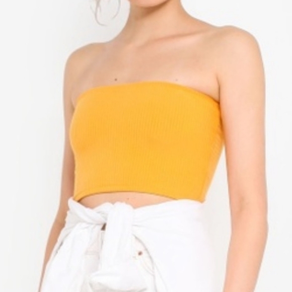 Topshop Ribbed‎ Knit Bandeau - Picture 1 of 3